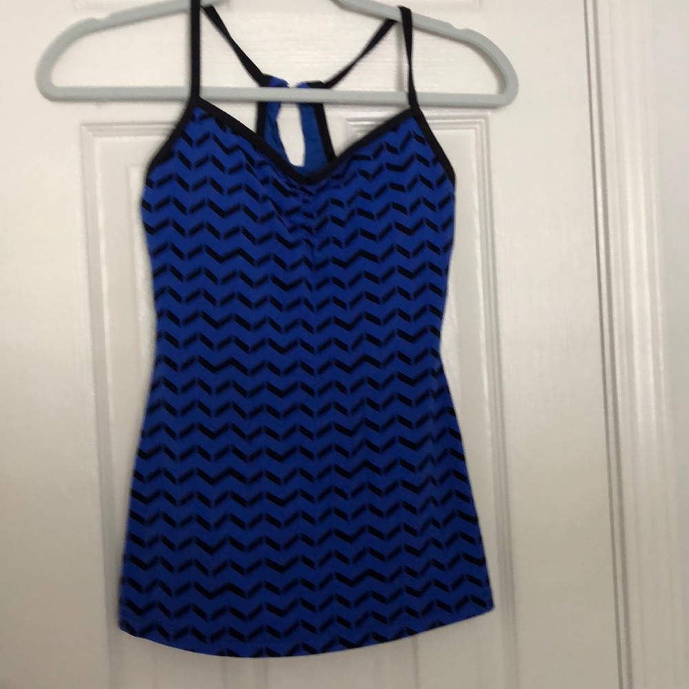 Lucy Black and Blue Strappy Tank